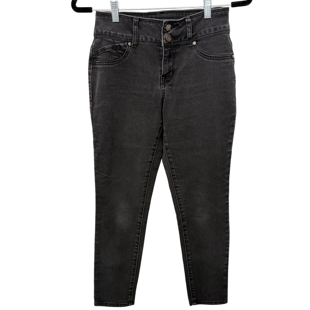 1822 Denim Brand Black Skinny Jeans Double Button and Zip Women's Size 8